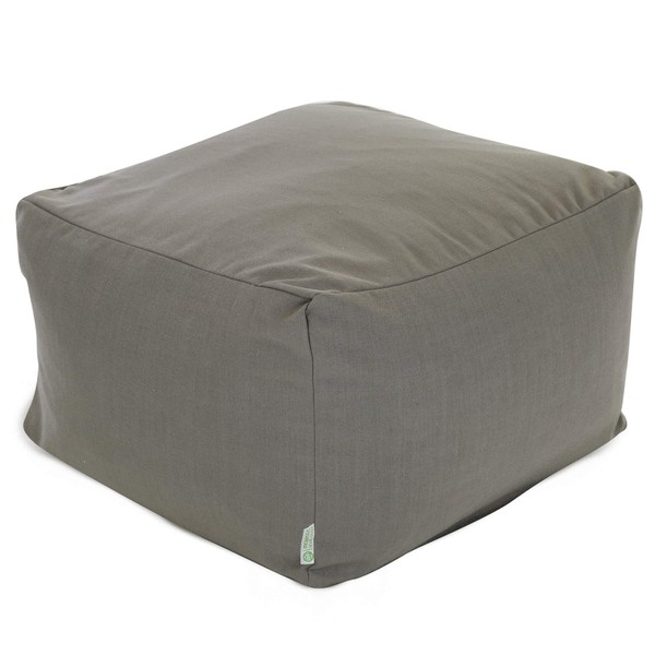 Majestic Home Goods Wales Ottoman, Large, Gray