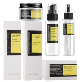 Advanced Snail 96% Mucin Power Essence Set – Korean Skincare Set for Women, Includes Snail Mucin Serum，Hydrating Toner & Face Cream, Moisturizing & Skin Renewal, 3 PCS Travel Size Toiletries