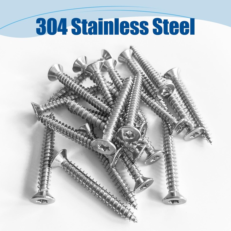 ANCHOREASE Torx/Star Drive Flat Head Self Tapping Screws, M5×16mm, 100