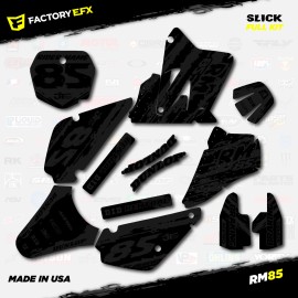 Factory EFX Blackout Slick Racing Graphics Kit fits Suzuki RM85 01-21 Plates RM 85 Decal - Graphics, Plates and Numbers