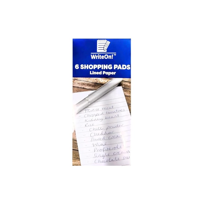 6 Slimline Shopping Pads - 30 Sheets Per Pad -