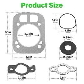 GZZTORES Cylinder Head Gasket Kit Fit for Kohler CH25 CH730 CH740 CV25 Replaces 24-841-04S, 24 841 04-S, 24 041 16, 24 041 32, 24 041 37-S, 24 841 03-S Engine Head Gasket Kits
