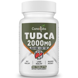 Canarata TUDCA Liver Supplements 2000mg - Strong Bile Salts Support Liver Detox & Cleanse - Liver and Gallbladder Health Formula-Easy to Swallow Tablets-30 Days Supply