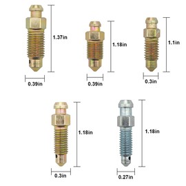 JNNJ 10 Pieces Brake Pumps Bleed Screws, Motorbike Brake Caliper Bleeding Bleed Nipple Screw, Motorbike Brake Master Cylinder Calliper Bleeder Screw, Accessories Compatible with Motorcycle Car