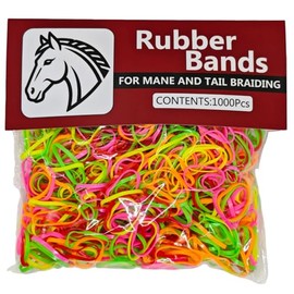 1000 Pcs Horse Rubber Bands for Braiding, Large Braiding Rubber Bands Horse Hair Ties for Mane and Tail, Thick Elastic Horse Braiding Bands, Horse Acc