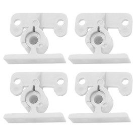 EMSea 4 PCs Plastic Door Catch Latche Stopper White 32x21mm for Cabinet Caravan Cupboard Motorhomes Boat Door Retainer Catches Strong Hold Accessories (Type C)