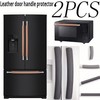 2PC Faux Leather Appliance Handle Covers for Kitchen Use –