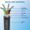 22 Gauge 5 Conductor Shielded Wire 50FT, UL2464 22 AWG
