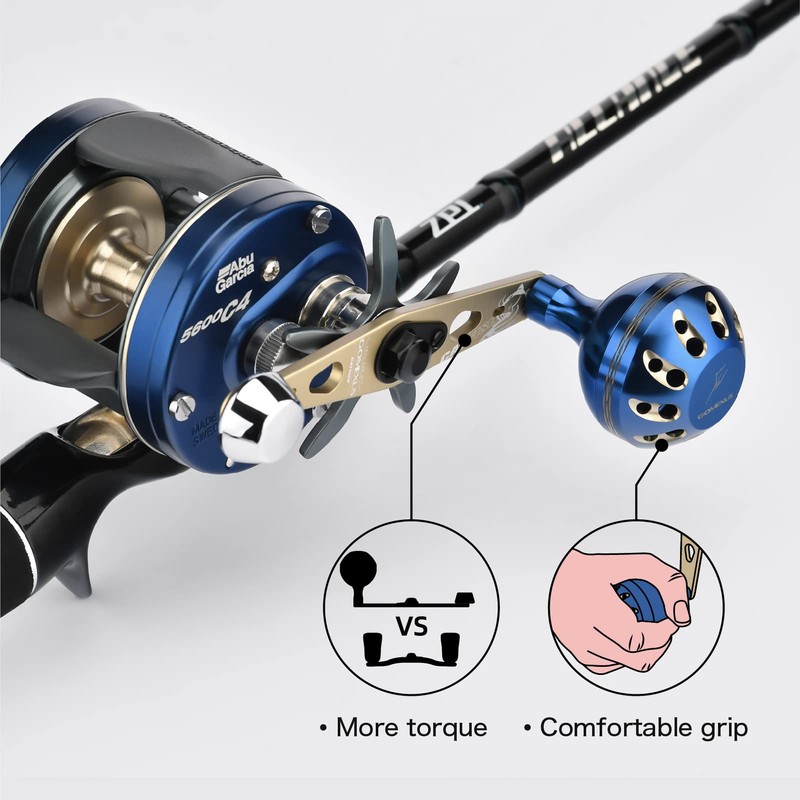 GOMEXUS Power Handle Compatible for Abu Garcia Ambassadeur C3/C4/S/SX 5000-6600