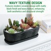 MyGift 13.5 inch Succulent Planter Pot, Oval Modern Ceramic Plant