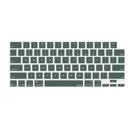 MOSISO Keyboard Cover Skin Compatible with MacBook Air 13.6 inch 2025 M4 A3240/Air 15 inch 2025 M4 A3241/Pro 14 inch 2025 M5 A3434, Midnight Green
