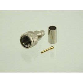 W5SWL Brand Premium Series Mini-UHF (MUHF) Male Crimp Coax Connector fits RG-58 2-Pack