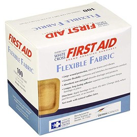 American White Cross Soft Flexible Fabric Bandages, 1-1/2" x 2" Patch, Box of 100
