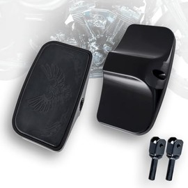 GGDMOTO Driver Footpeg Passenger Peg Floorboard Footboard for Honda Shadow Spirt Aero Phantom Magna Stateline Fury Vtx VT750 VTX1800 VT1100 VT1300 Etc (Eagle, GlossBlack)