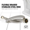 HIGHCRAFT 12 Inch Flexible Toilet Water Supply Line Braided Stainless