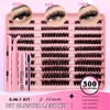 300Pcs Wimpern Extensions Set Fluffy Künstliche Wimpern Cluster Lashes Extension