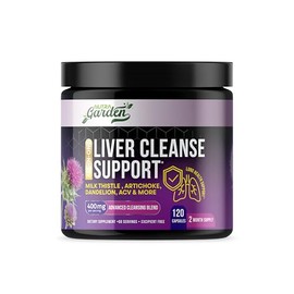 Nutra Garden Advanced Liver Cleanse & Detox Support – 80% Silymarin Milk Thistle, Artichoke, Dandelion, Beet Root & More – Excipient-Free | Made in USA 120 Capsules | Vegan | Non-GMO | Gluten-Free
