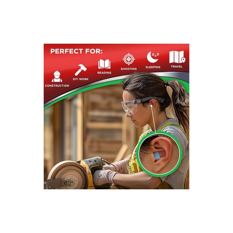 HEAROS Xtreme Protection Series Ear Plugs, Blue, 56 Pair