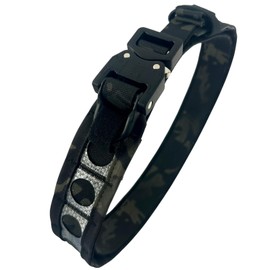 MILQUEST Tactical Belt, Lightweight, Low Profile, Metal Cobra Buckle, Double Layer Construction, FERRO Type, BISON Belt, Molle Belt, Survival Game, black camo