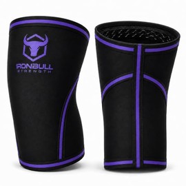 Iron Bull Strength - Rodilleras de 7 mm (par) para levantamiento de pesas y levantamiento de pesas (aprobado por USPA, IPL, IWF y USAW) | Soporte de c