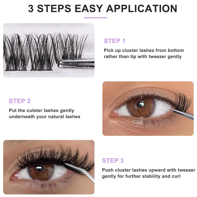 280pcs Individual Lashes Cluster Lashes C Curl DIY Natural Eyelash