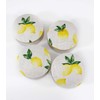 Lemons Fabric Covered Drawer Knob Pulls Set of 4 /