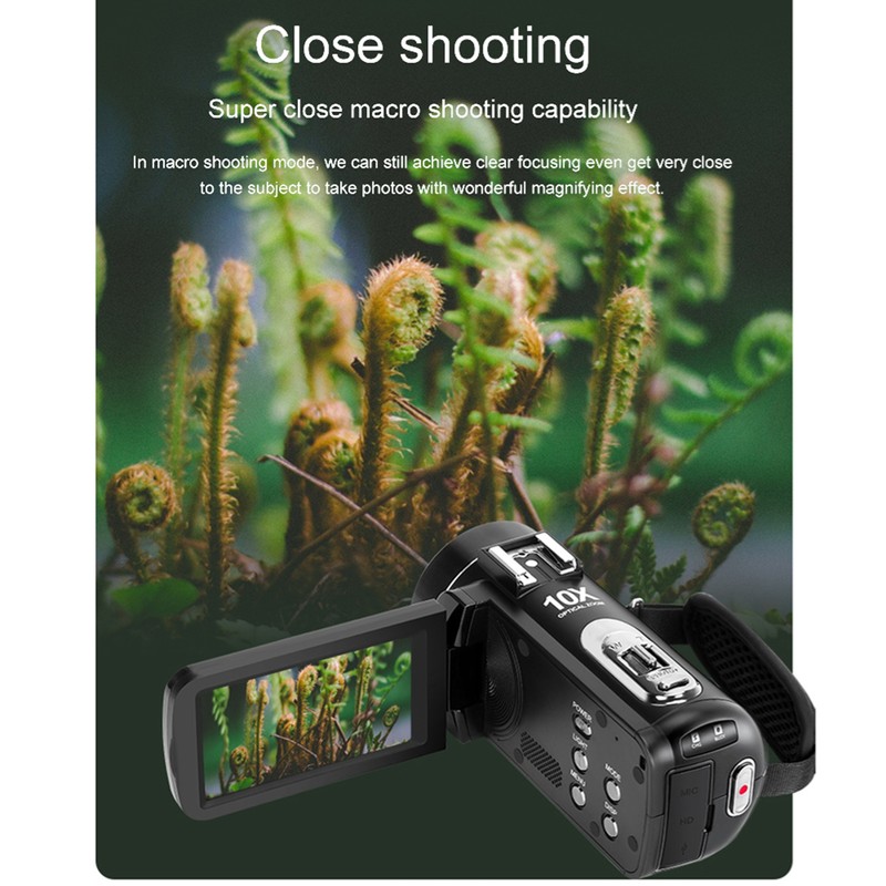 2.7K 24MP Digital Camera 10X Optical Zoom Video Camera Camcorder