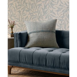 Loloi Chris Loves Julia Harvey Collection PCJ0018 Blue/Natural 22'' x 22'' Cover w/Down Pillow