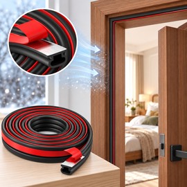 6M Self-Adhesive Door & Window Seal Strip – Hollow TPE Weatherstripping Tape for Draft, Dust & Noise Reduction, 10 x 6mm