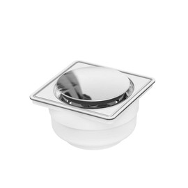 Fleximatic Coladera Universal Cuadrada Push Touch Eficiente LED Metal Sobremesa Baño 1.425kg 20cm 18cm 72cm x 72cm x 53cm 1 Unid