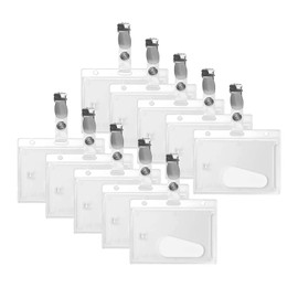 10 x Card Holder ID Card/Credit Card Pockets ID Polycarbonate Clip (86 mm x 54 mm