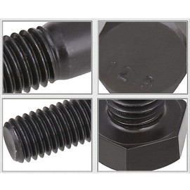 BOZONLI Mechanical Bolts High Tensile Hex Bolt Outer Hexagonal Screws Black, M8×80mm,5 pcs