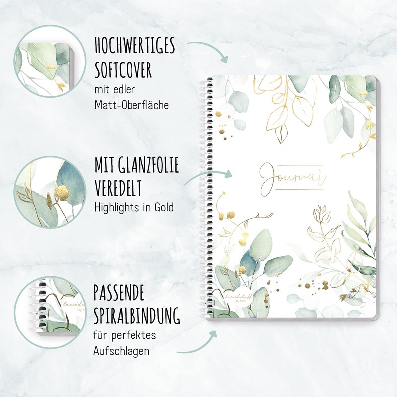 Trendstuff by Häfft Bullet Journal Dotted A5 with Spiral Bound