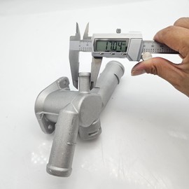 Giuqa New Aluminium Thermostat Housing Coolant Hose Flange Radiator 06A121133D Fits for VW Golf Jetta 2.0 L4 1999 2000 2001 2002 2003 2004 2005 2006 06A 121 132 06A121132