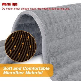 Volenx Heat Pad 12"x24", Heating Pad with Auto Shut Off & Machine Washable, Electric Blanket with 6 Heat Levels & 4 Timer Settings, Soft Heated Blanket for Back Neck Shoulder