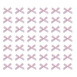 SOWAKA 100 Pcs Ribbon Bows 1.75 x 1.36 Inch Cute Bowknot Supplies for DIY Crafting Hair Clips Décor Parties Wedding Christmas Thanksgiving Decoration (Pink)