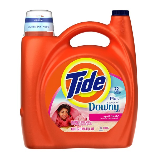Tide With Touch Of Downy April Fresh Scent Liquid Laundry Detergent 150 Fl Oz (Pack of 2)