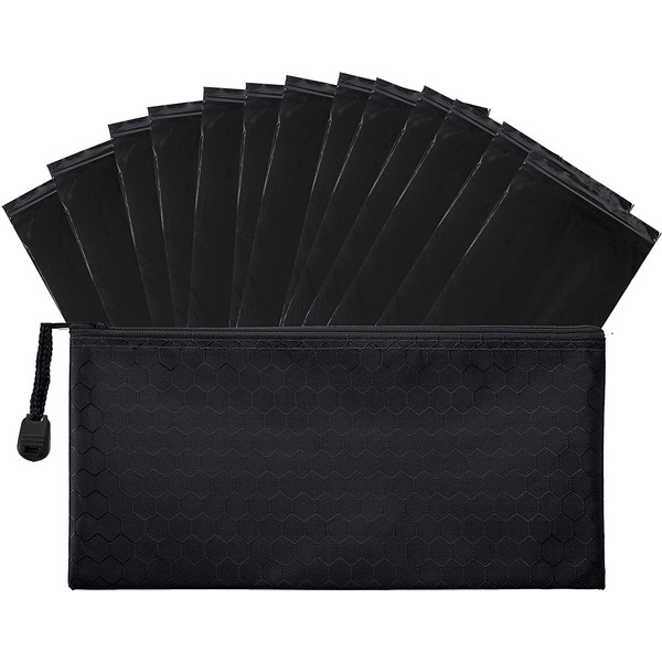 Trail Essentials Feminine Personal Disposal Bags- 100 Black Opaque Bags for Sanitary Disposal, with Purse Pouch. Discreet Disposal for Tampons, Pads, and Liners (Black)