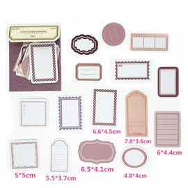 180pcs Scrapbooking Paper Stickers,Vintage Label Aesthetic Decoration Paper Decorative Sticker for DIY Decoupage Junk Journal Scrapbooking Supplies Multicolor