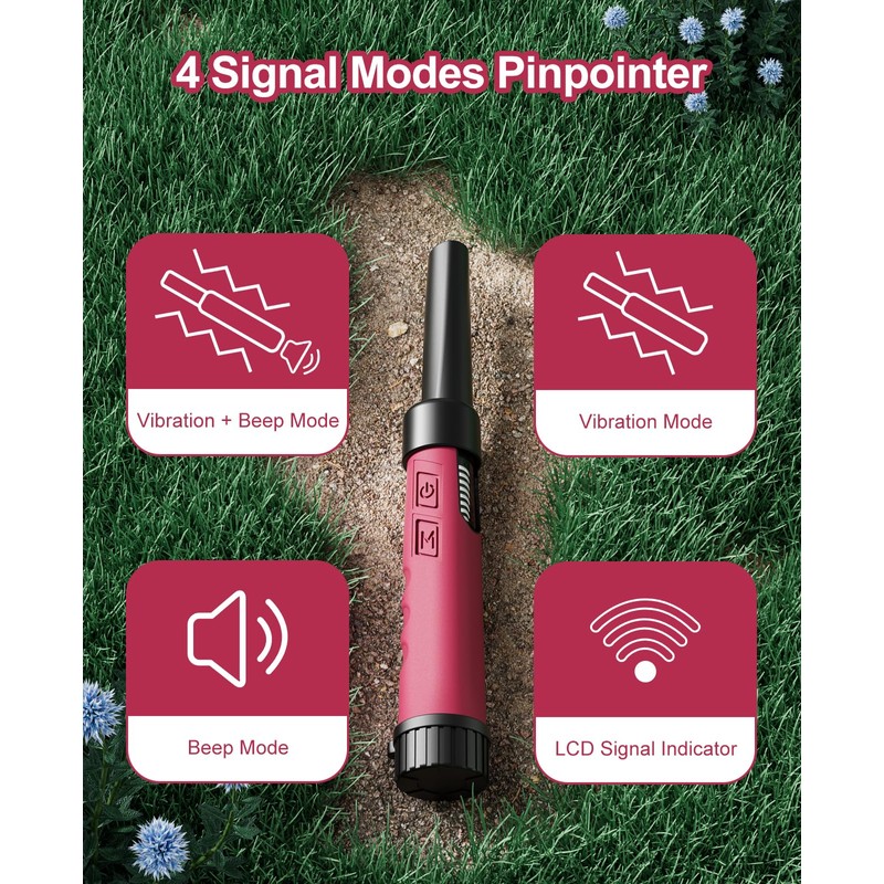 OKESAM Metal Detector Pinpointer for Adults, IP68 Fully Waterproof Metal