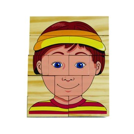 Excellerations Wooden Changing Emotions Block Puzzle, Social Emotional Learning, Preschool, Educational Toy, Kids Toys