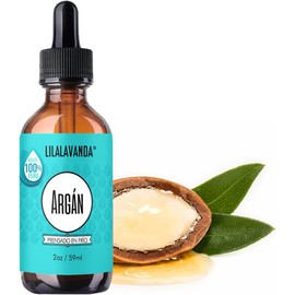 LilaLavanda - Aceite de Argán Puro de Marruecos - 59 ml 100% Virgen y Prensado en Frío, Nutre y Suaviza Piel y Cabello, Uso Facial y Capilar