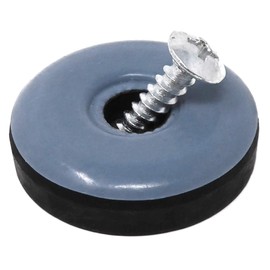 Adsamm® 16 x PTFE Furniture Glides with Screw, Grey/Blue, Diameter 30 mm, Round, Furniture and Floor Glides for Screwing