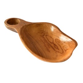 Solid Teak Wood Serving Trays- 12.2 x 6.7 x 1.6 inches - Handmade Wooden Serving Platter with Handle Wooden Tray Cheese Board for Food, Cheese, Snacks, Fruit, Appetizer, Charcuterie, Home Decor