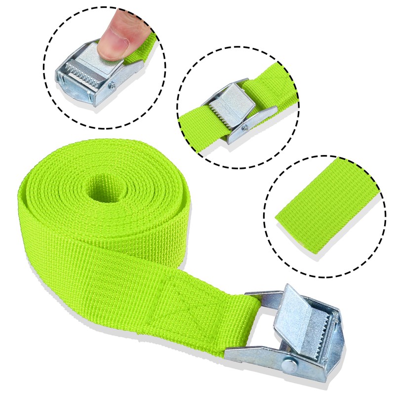 X AUTOHAUX 6pcs 6.5ft Cargo Tie Down Straps with Cam