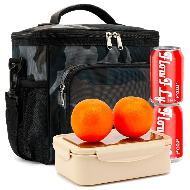 FlowFly Insulated Reusable Lunch Bag Adult Large Lunch Box for