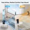 DR.PREPARE Oscillating Air Circulator Fan for Bedroom, 11.3” Height Powerful