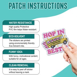 Struggle Bus Drive Hop in Bestie Embroidered Patch – Funny Mental Health Iron-On Badge for Backpacks, Jackets, Scrubs – Anxiety Humor Patch for Therapy, Introverts, Self-Care Gifts – 3"x3"