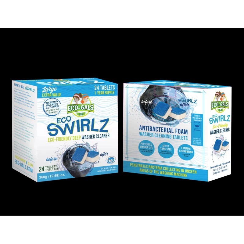 Eco-Gals New Eco-Gals Eco Swirlz Washing Machine Cleaner, 24 Count