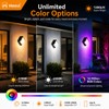 Meevt Outdoor Wall Lights, Square, 1 Pack, 1200LM RGBCW Smart